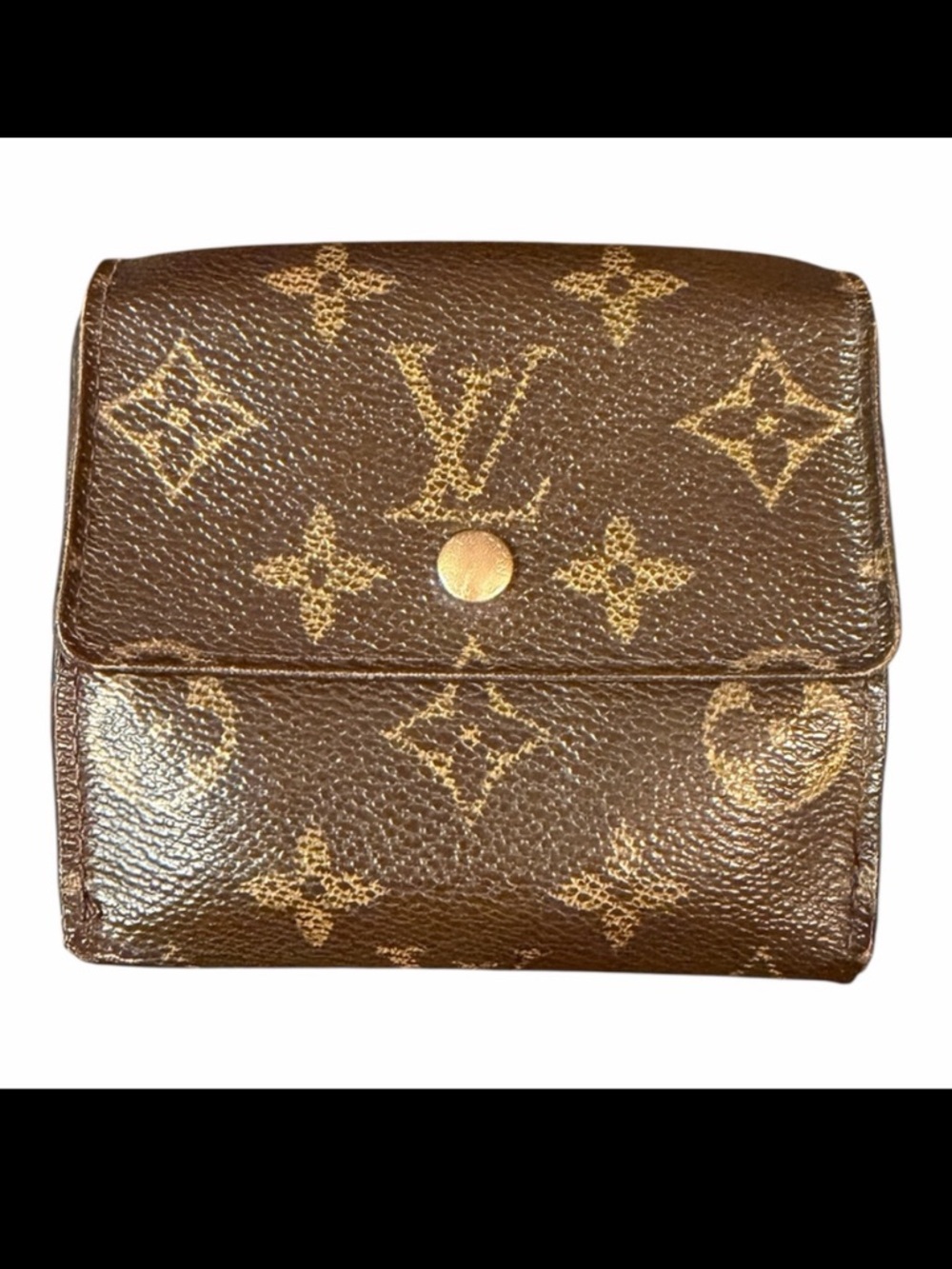 Louis Vuitton Monogram Trifold Elise Wallet Vintage LV Double Snap Compact Purse